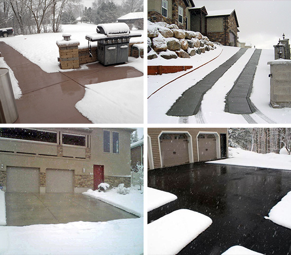 Heated driveway options